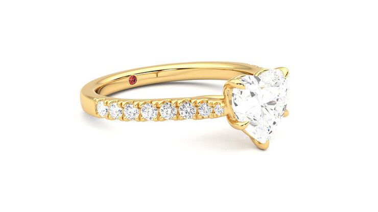Taylor & Hart Aurora Heart Engagement Ring 360 degree image 6