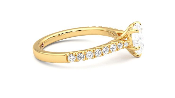 Taylor & Hart Aurora Heart Engagement Ring 360 degree image 9