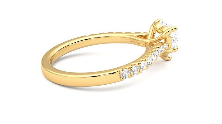 Taylor & Hart Aurora Heart Engagement Ring 360 degree image 11