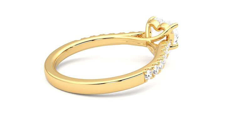 Taylor & Hart Aurora Heart Engagement Ring 360 degree image 12