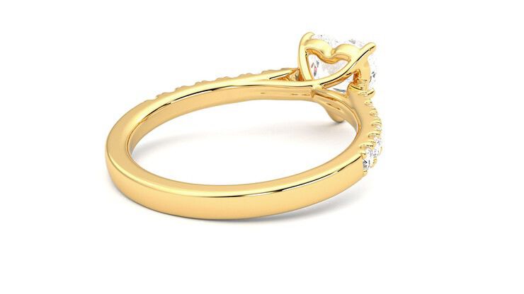 Taylor & Hart Aurora Heart Engagement Ring 360 degree image 13