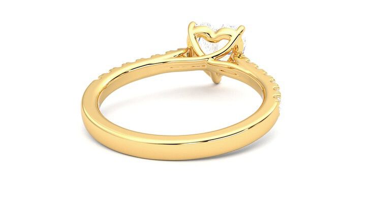 Taylor & Hart Aurora Heart Engagement Ring 360 degree image 14