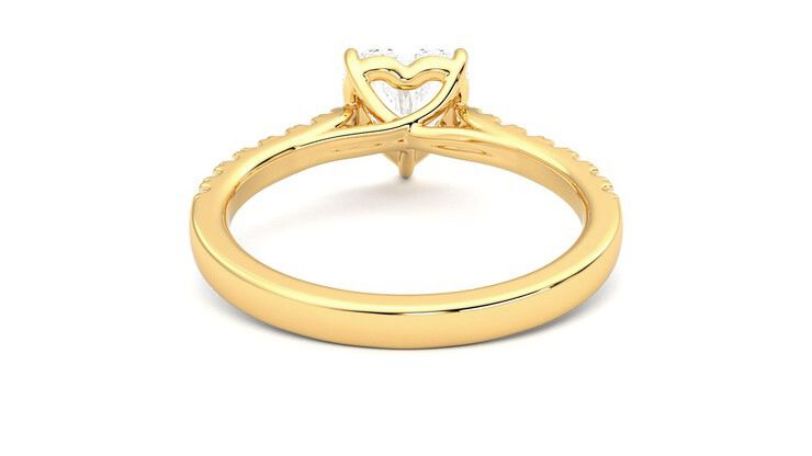 Taylor & Hart Aurora Heart Engagement Ring 360 degree image 15