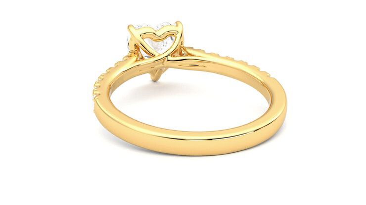 Taylor & Hart Aurora Heart Engagement Ring 360 degree image 16