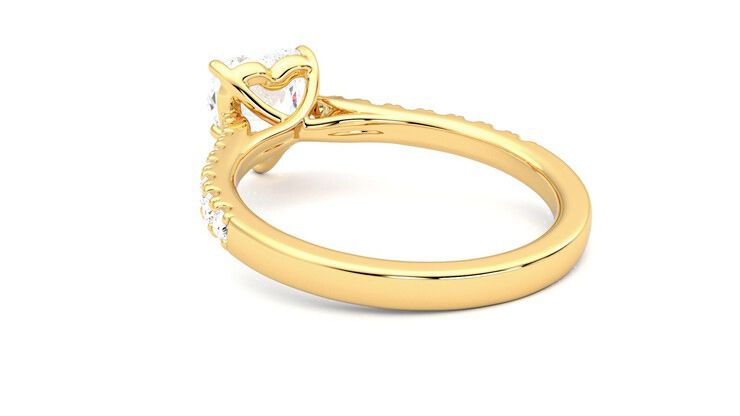 Taylor & Hart Aurora Heart Engagement Ring 360 degree image 17