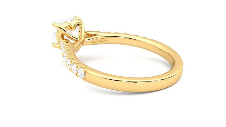 Taylor & Hart Aurora Heart Engagement Ring 360 degree image 18