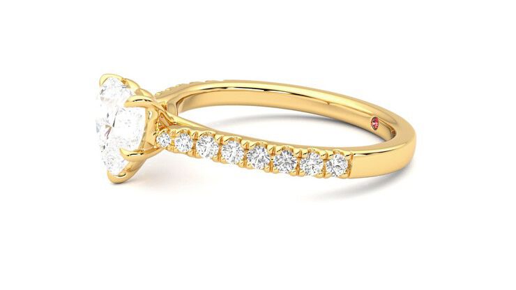 Taylor & Hart Aurora Heart Engagement Ring 360 degree image 22