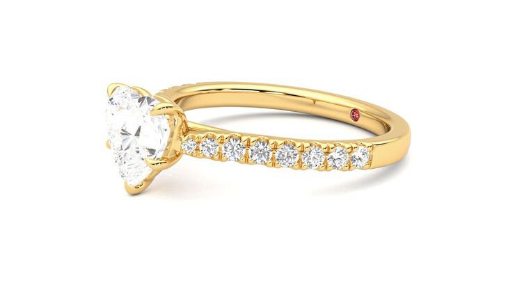 Taylor & Hart Aurora Heart Engagement Ring 360 degree image 23