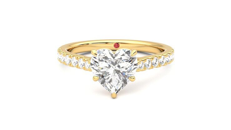 Taylor & Hart Aurora Heart Engagement Ring 360 degree image 29
