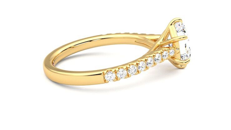 Taylor & Hart Aurora Hexagonal Engagement Ring 360 degree image 10