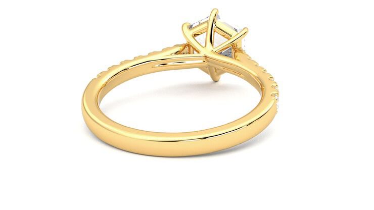 Taylor & Hart Aurora Hexagonal Engagement Ring 360 degree image 14