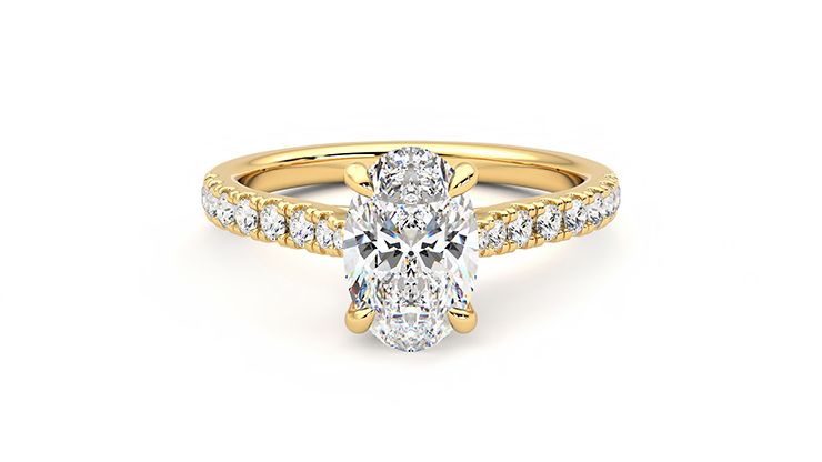 Taylor & Hart Aurora Oval Engagement Ring 360 degree image 0