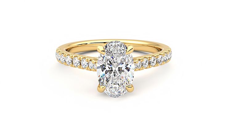 Taylor & Hart Aurora Oval Engagement Ring 360 degree image 1