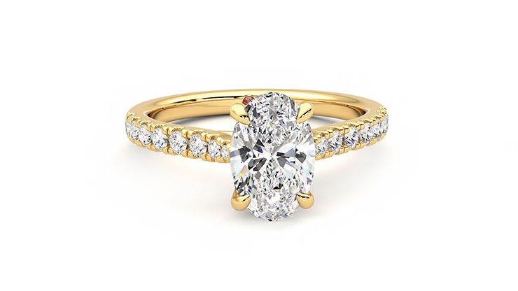 Taylor & Hart Aurora Oval Engagement Ring 360 degree image 2