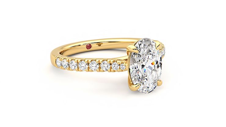 Taylor & Hart Aurora Oval Engagement Ring 360 degree image 5