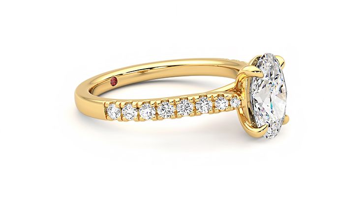 Taylor & Hart Aurora Oval Engagement Ring 360 degree image 7