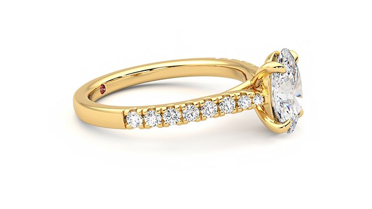 Taylor & Hart Aurora Oval Engagement Ring 360 degree image 8