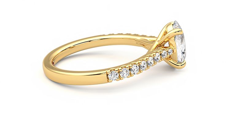Taylor & Hart Aurora Oval Engagement Ring 360 degree image 10