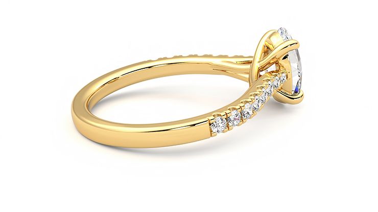 Taylor & Hart Aurora Oval Engagement Ring 360 degree image 11