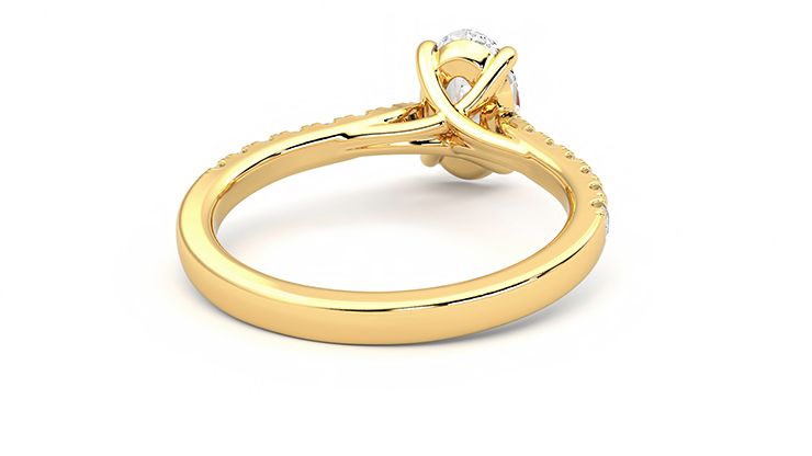 Taylor & Hart Aurora Oval Engagement Ring 360 degree image 14