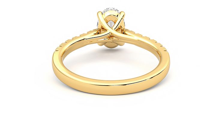 Taylor & Hart Aurora Oval Engagement Ring 360 degree image 15