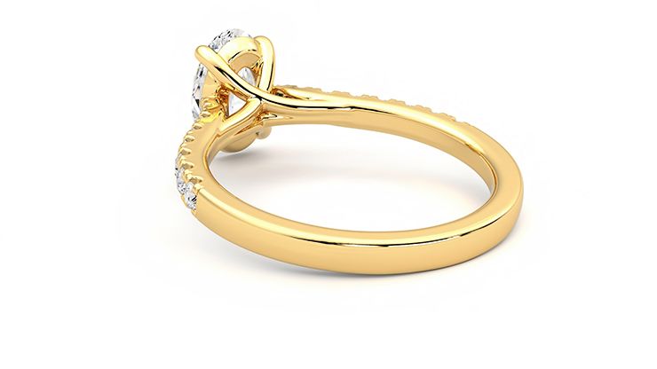 Taylor & Hart Aurora Oval Engagement Ring 360 degree image 17