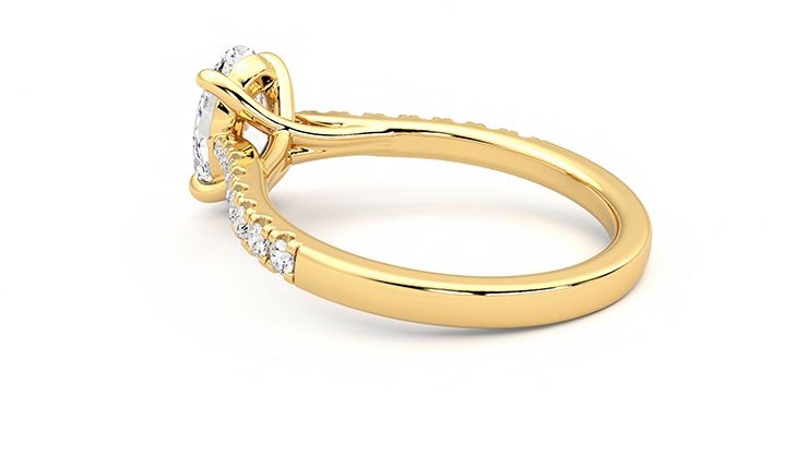 Taylor & Hart Aurora Oval Engagement Ring 360 degree image 18