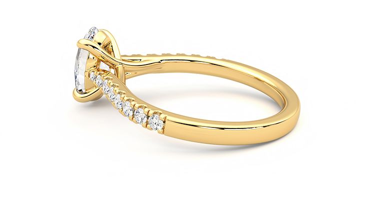 Taylor & Hart Aurora Oval Engagement Ring 360 degree image 19