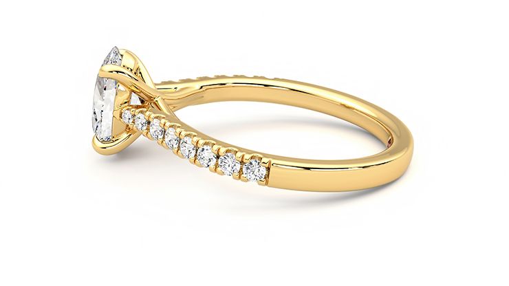 Taylor & Hart Aurora Oval Engagement Ring 360 degree image 20