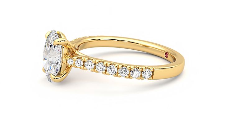 Taylor & Hart Aurora Oval Engagement Ring 360 degree image 22