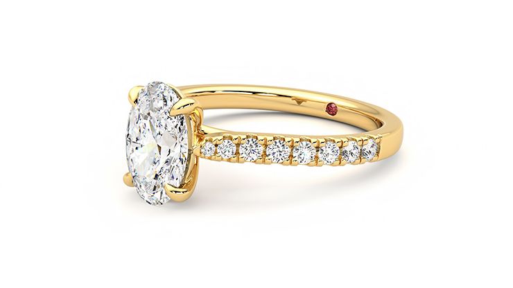 Taylor & Hart Aurora Oval Engagement Ring 360 degree image 24
