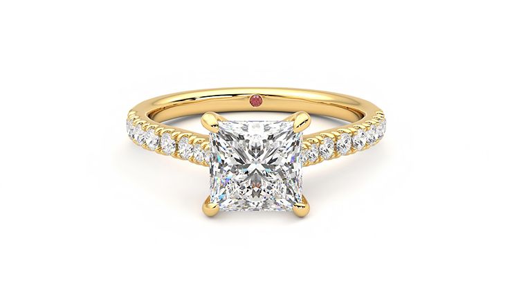 Taylor & Hart Aurora Princess Engagement Ring 360 degree image 0