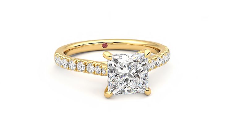 Taylor & Hart Aurora Princess Engagement Ring 360 degree image 3