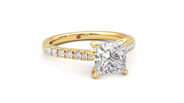 Taylor & Hart Aurora Princess Engagement Ring 360 degree image 4