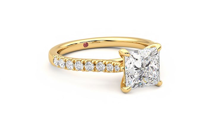 Taylor & Hart Aurora Princess Engagement Ring 360 degree image 5