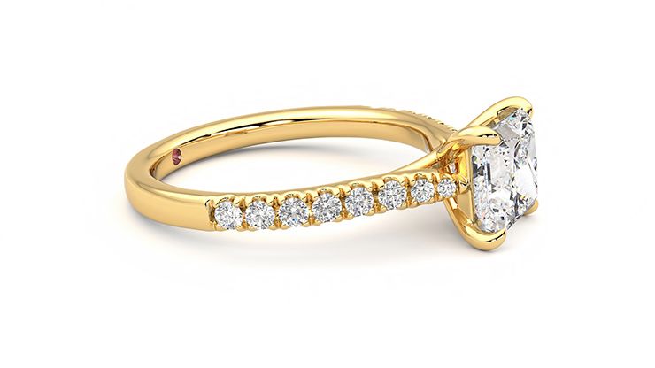 Taylor & Hart Aurora Princess Engagement Ring 360 degree image 8