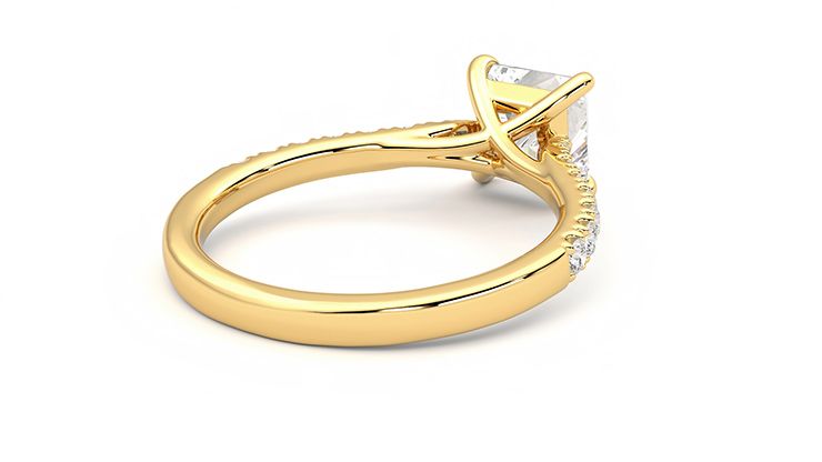 Taylor & Hart Aurora Princess Engagement Ring 360 degree image 13