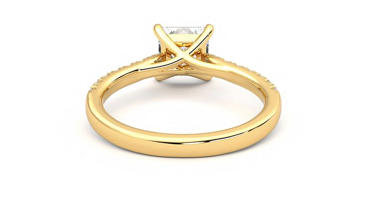 Taylor & Hart Aurora Princess Engagement Ring 360 degree image 15