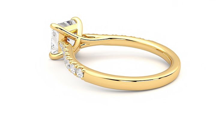 Taylor & Hart Aurora Princess Engagement Ring 360 degree image 18