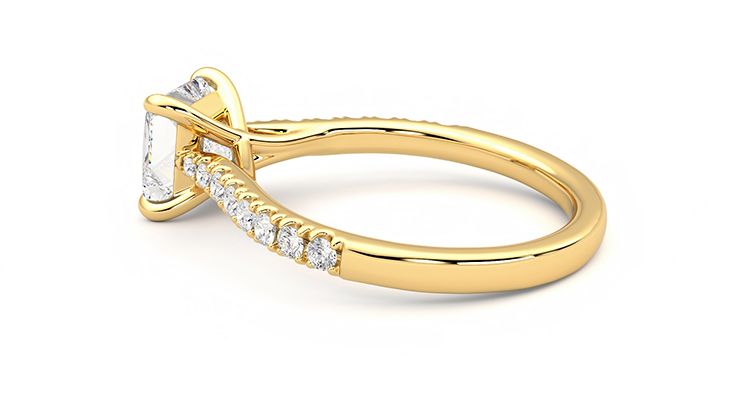 Taylor & Hart Aurora Princess Engagement Ring 360 degree image 19