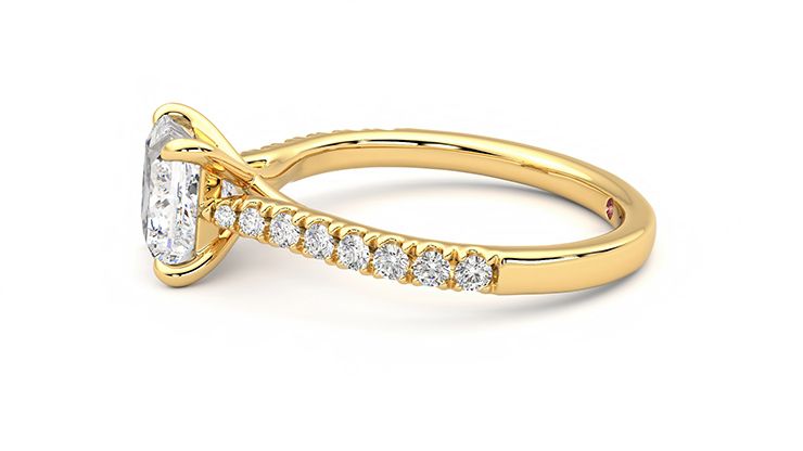 Taylor & Hart Aurora Princess Engagement Ring 360 degree image 21