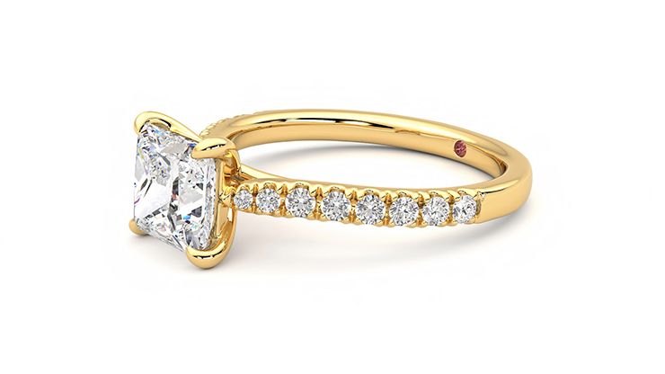 Taylor & Hart Aurora Princess Engagement Ring 360 degree image 23