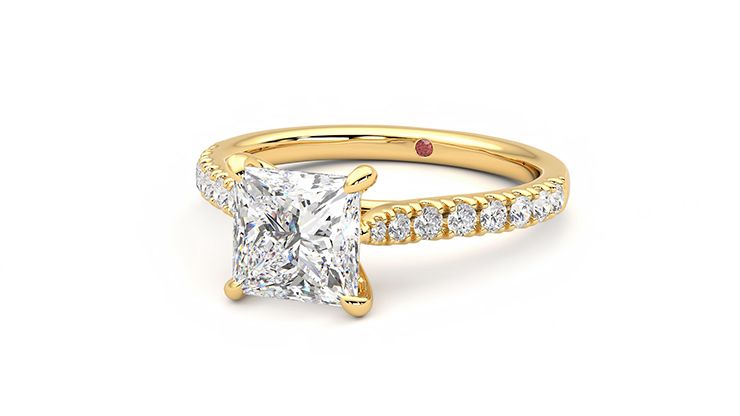 Taylor & Hart Aurora Princess Engagement Ring 360 degree image 26