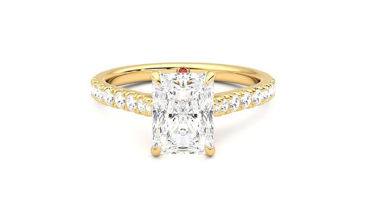 Taylor & Hart Aurora Radiant Engagement Ring 360 degree image 0