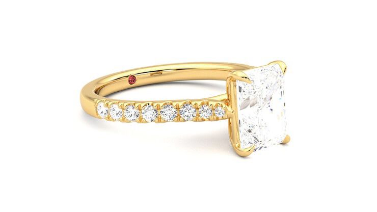 Taylor & Hart Aurora Radiant Engagement Ring 360 degree image 6