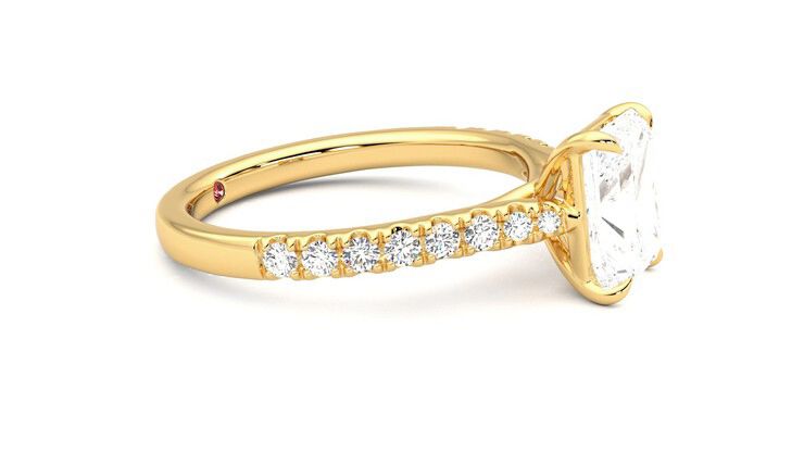 Taylor & Hart Aurora Radiant Engagement Ring 360 degree image 8
