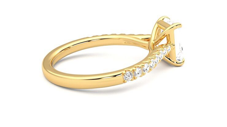 Taylor & Hart Aurora Radiant Engagement Ring 360 degree image 11