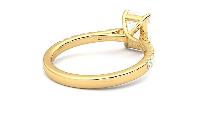 Taylor & Hart Aurora Radiant Engagement Ring 360 degree image 13