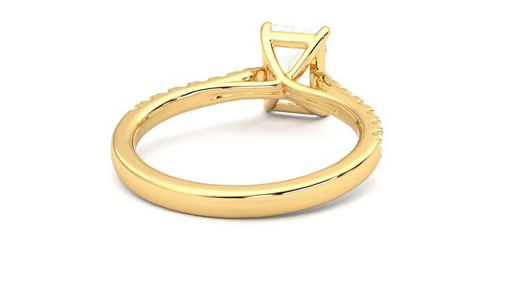 Taylor & Hart Aurora Radiant Engagement Ring 360 degree image 14