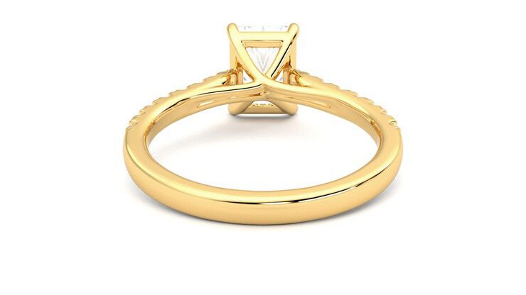Taylor & Hart Aurora Radiant Engagement Ring 360 degree image 15